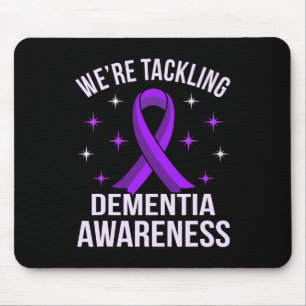 We're Tackling Dementia Awareness Alzheimer's Purp Mouse Pad