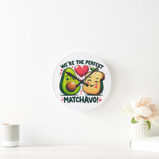 Were the Perfect Matchavo Adorable Couples Round Clock (Home)