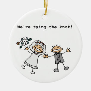 We're Tying the Knot Ceramic Ornament