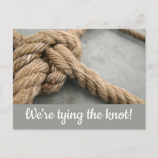 we're tying the knot postcards