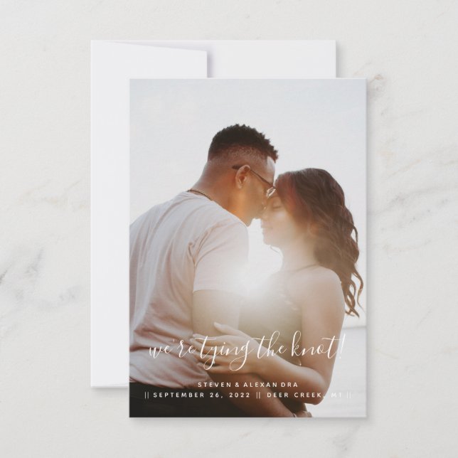 We're Tying The Knot Save The Date (Front)