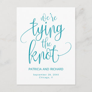 We're Tying The Knot Save The  Date Non Photo Postcard