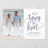 We're Tying The Knot Wedding Save The Date Photo
