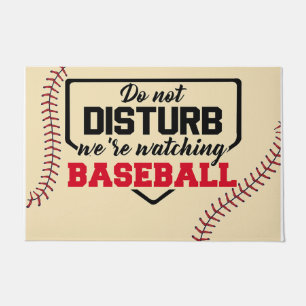 We're Watching Baseball Mat, Baseball Lovers Gift Doormat