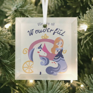 #We'reAllWonderfulOrnament Glass Ornament