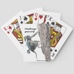 Wererat Girl Rock Climbing Challenge Playing Cards