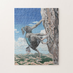 Wererat Girl Rock Climbing Medium Fantasy Puzzle