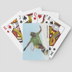 Wererat Snowboarder Fantasy Art Playing Cards