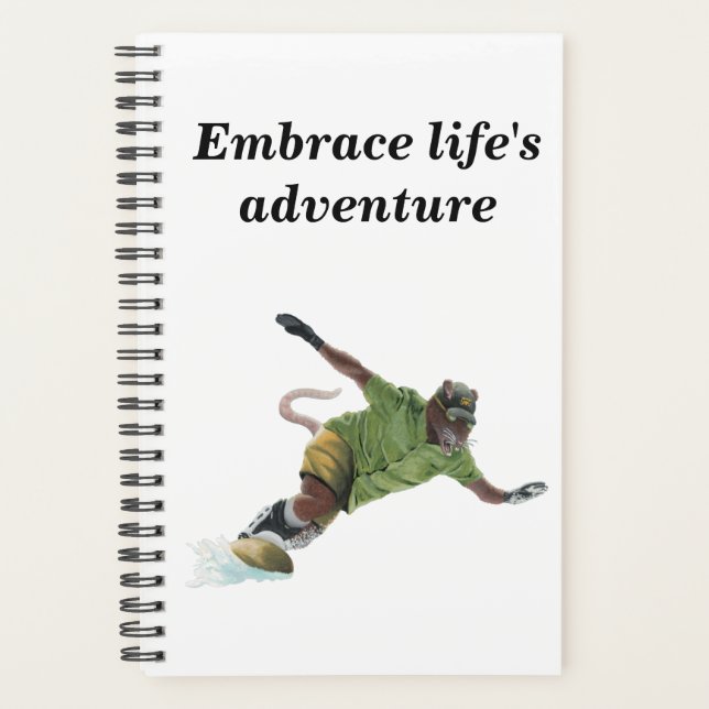 Wererat Snowboarder Sport Imaginaire Art Planner (Devant)