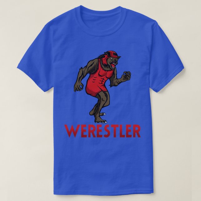Werestler Funny Pun Halloween Amateur Wrestler Wer T-Shirt (Design Front)