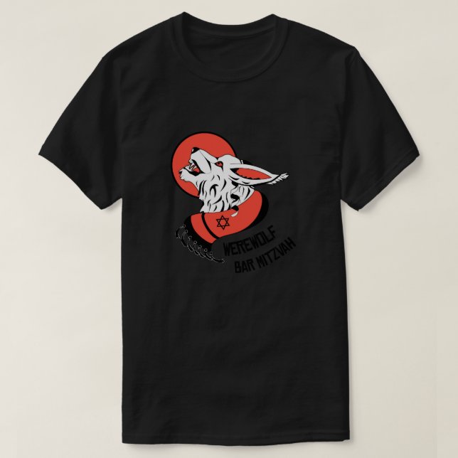 Werewolf Bar Mitzvah T-Shirt Copie (Design devant)