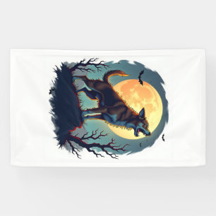 Werewolf Beagle Howl Banner