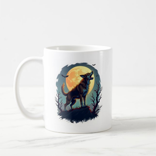 Werewolf Beagle Howl Coffee Mug (Left)