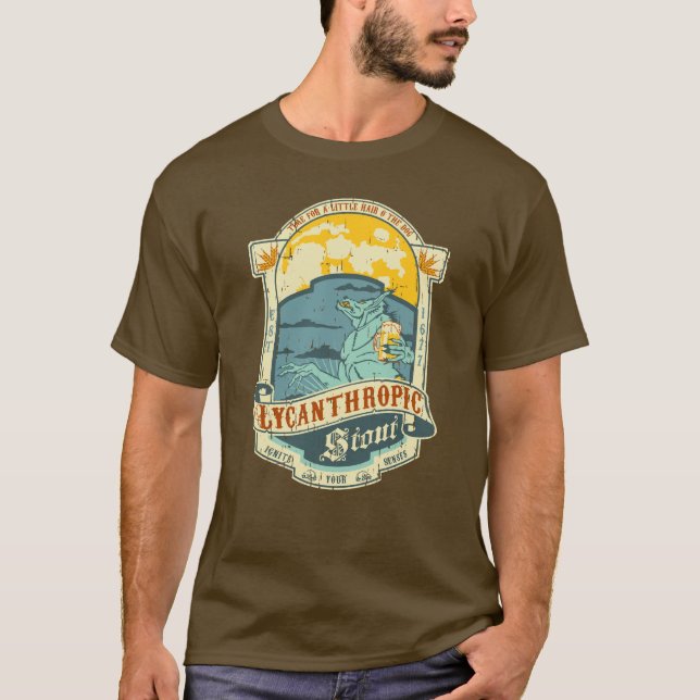 Werewolf bottle label (distressed) T-Shirt (Front)