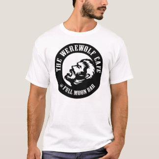 Werewolf Café (Logo Front/Website Back) T-Shirt