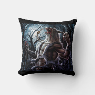 Werewolf Changing Throw Pillow