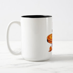 Werewolf Chef Pumpkin Pie Halloween Two-Tone Coffee Mug
