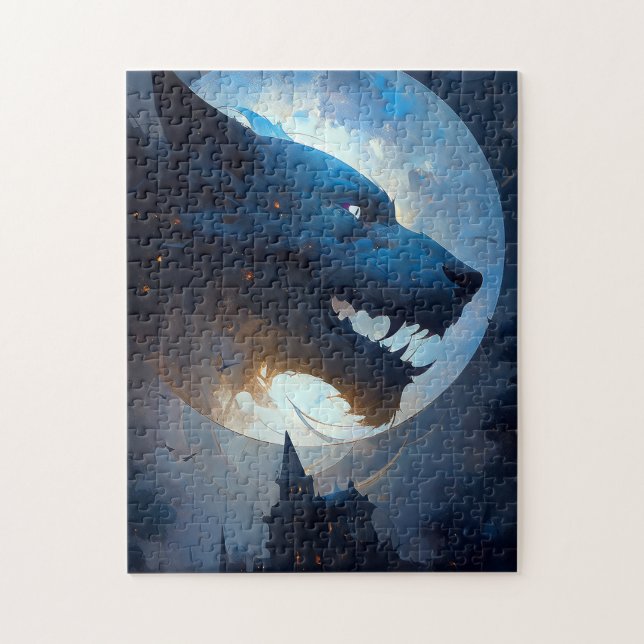 Werewolf Dark Fantasy Horror Jigsaw Puzzle (Vertical)