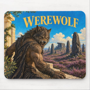 Werewolf, Gothic Fantasy Monster Mouse Pad
