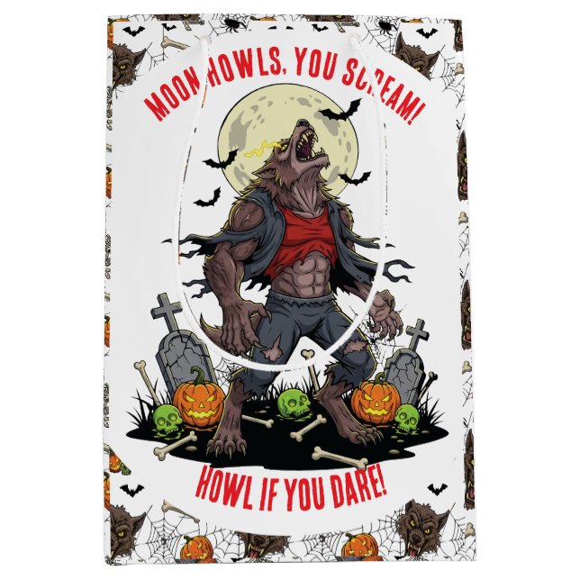 🐺 Werewolf Halloween Gift Bag 🎃💀 (Front)