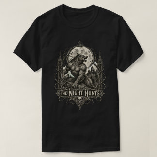 Werewolf Halloween Gothic Badge Vintage Horror T-Shirt