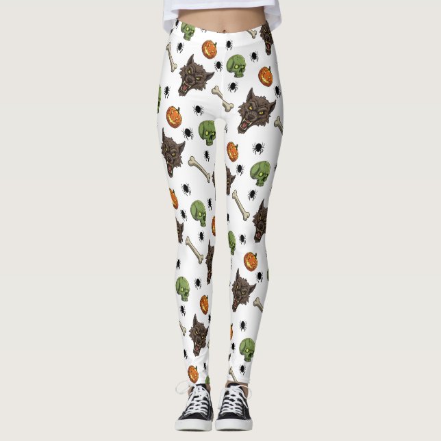 🐺 Werewolf Halloween Leggings 🎃💀 (Front)