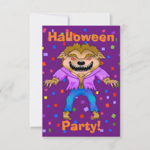 Werewolf Halloween Party Invitation