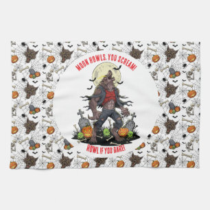 🐺 Werewolf Halloween Serviette de cuisine 🎃
