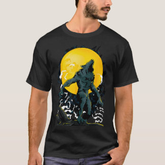 Werewolf Howling At The Full Moon Graphic T-Shirt