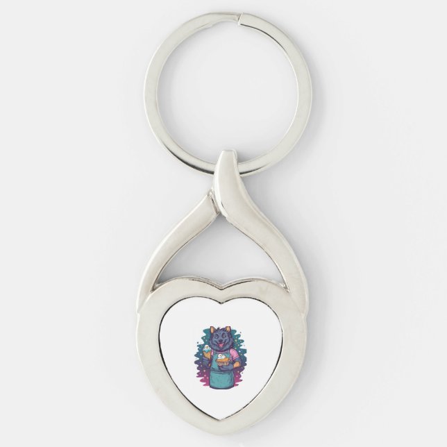 Werewolf Ice Cream Stand Keychain (Front)