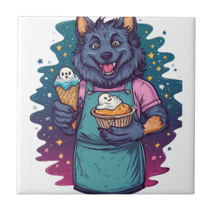 Werewolf Ice Cream Stand Tile