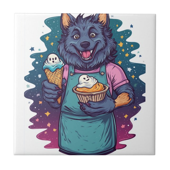 Werewolf Ice Cream Stand Tile (Front)