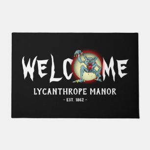 Werewolf Lycanthrope Personalize Full Moon Entry Doormat