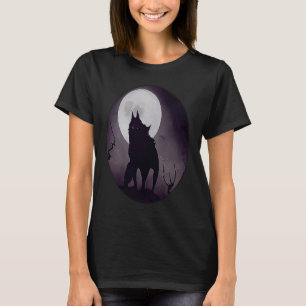 Werewolf Moon Night Horror Full Moon Scary Women M T-Shirt