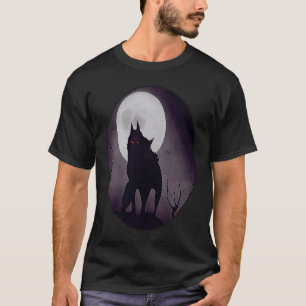 Werewolf Moon Night Horror Full Moon Scary Women M T-Shirt