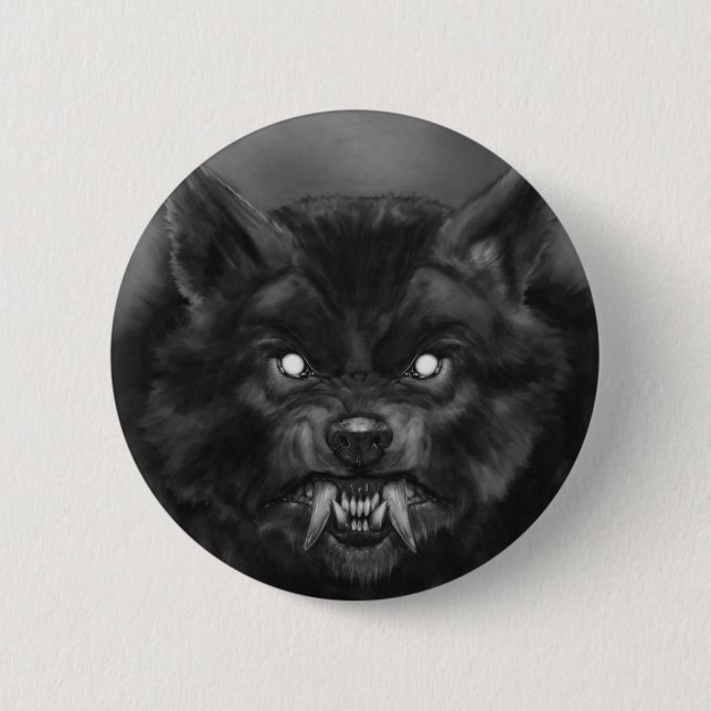 Werewolf Pin/Button 2 Inch Round Button (Front)