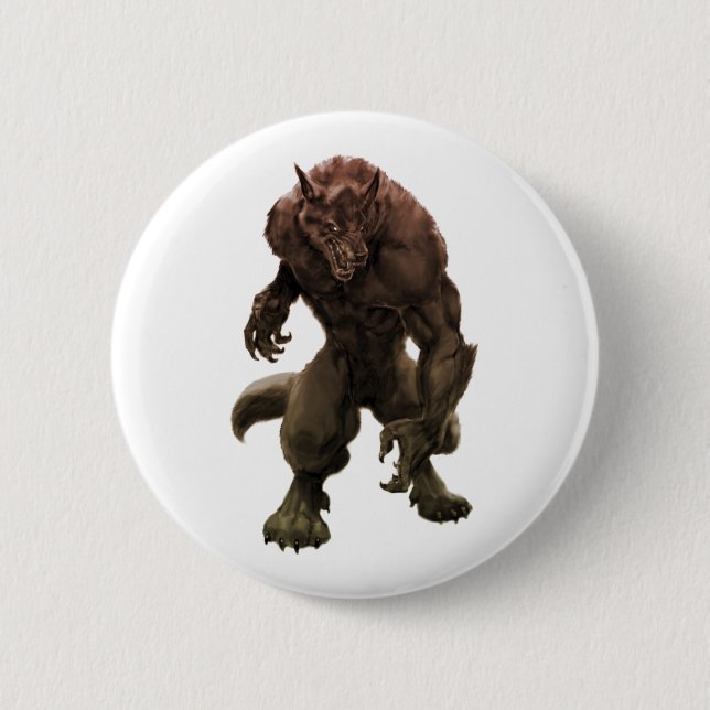 Werewolf Pin/Button 2 Inch Round Button (Front)