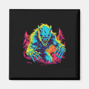 Werewolf Pranks - Lunar Mischief for Halloween Magnet