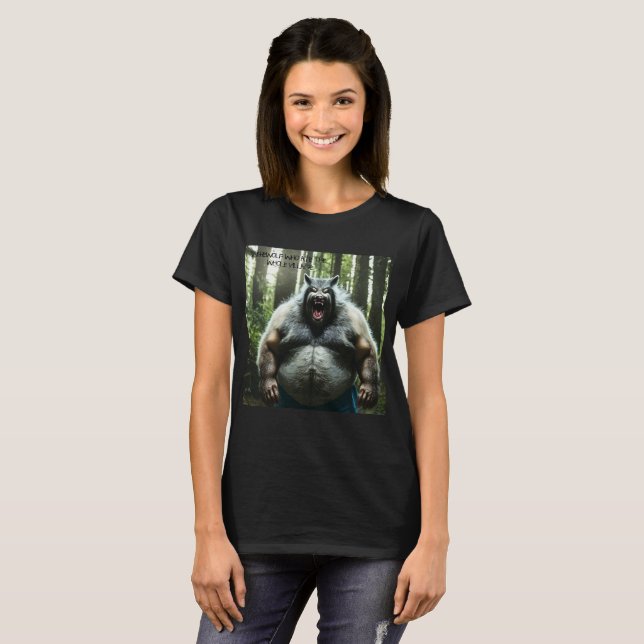 Werewolf Qui A Mangé Tout Le Village T-shirt noir (Devant entier)