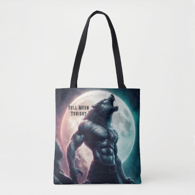 Werewolf Romance Reader Birthday Gift Name Text Tote Bag (Front)