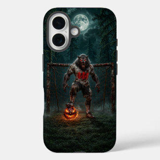 Werewolf Soccer Player Halloween Horror Art iPhone 16 Case