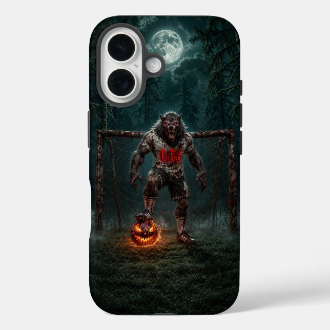Werewolf Soccer Player Halloween Horror Art Case-Mate iPhone Case (Back)