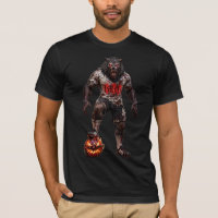 Werewolf Soccer Player Halloween Horror Art