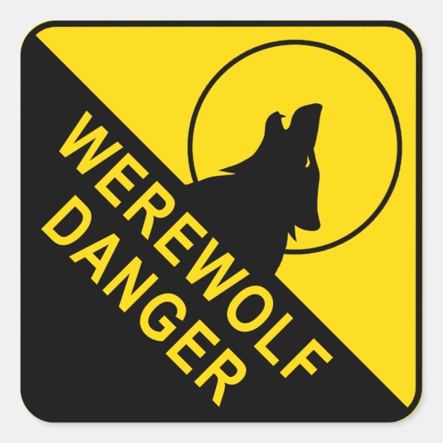 Werewolf Square Sticker (Front)