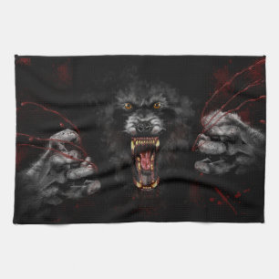 Werewolf Tearing Out Your Heart Kitchen Towel