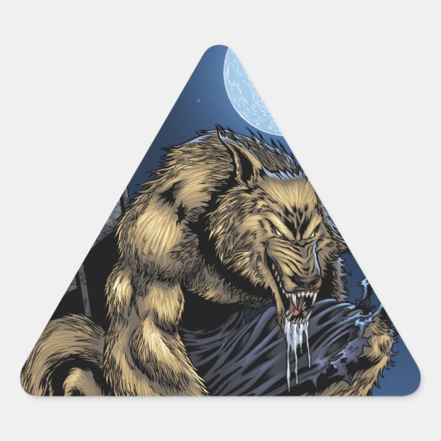 Werewolf Triangle Sticker (Front)