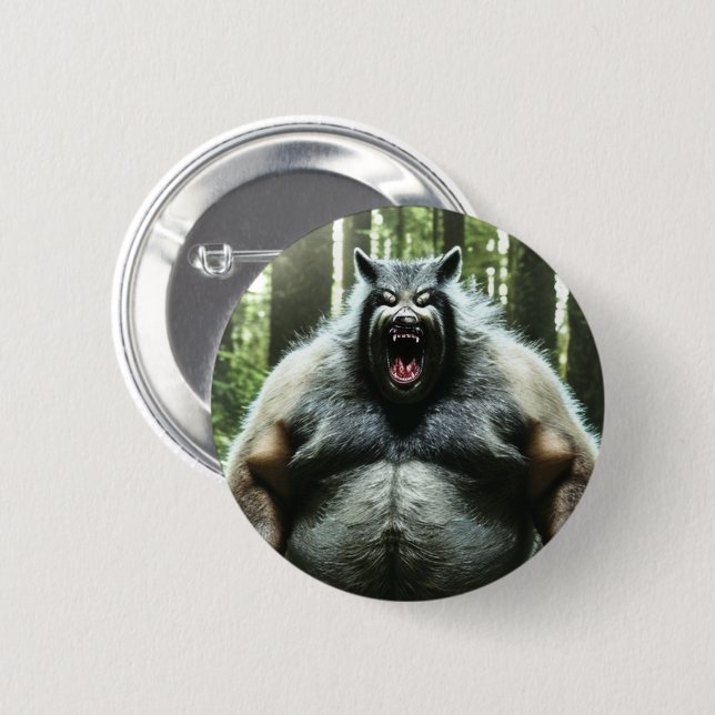 Werewolf Who Ate The Whole Village button (Front & Back)
