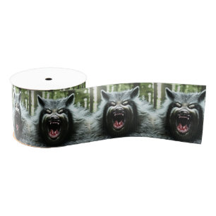 Werewolf Who Ate The Whole Village ribbon spool Grosgrain Ribbon
