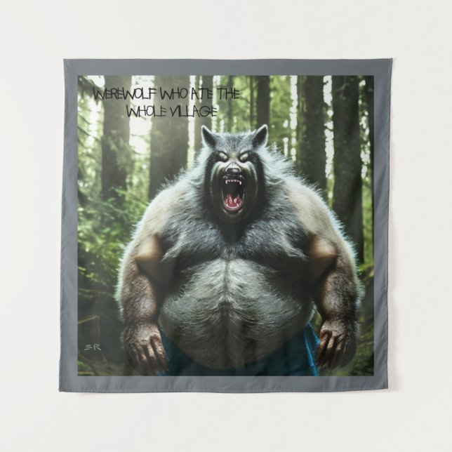 Werewolf Who Ate The Whole Village tapestry (Front)