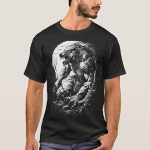 Werewolf Wolf Howling at Full Moon T-Shirt